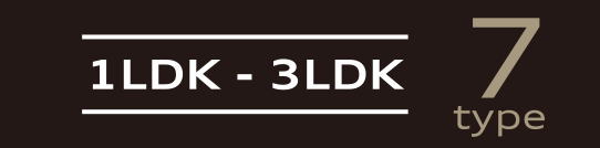 1LDK-3LDK 7type